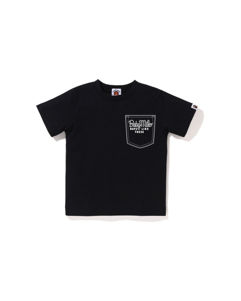 Hauts Bape Baby Milo Champion On Pocket Noir Enfant | VDZ-28877249